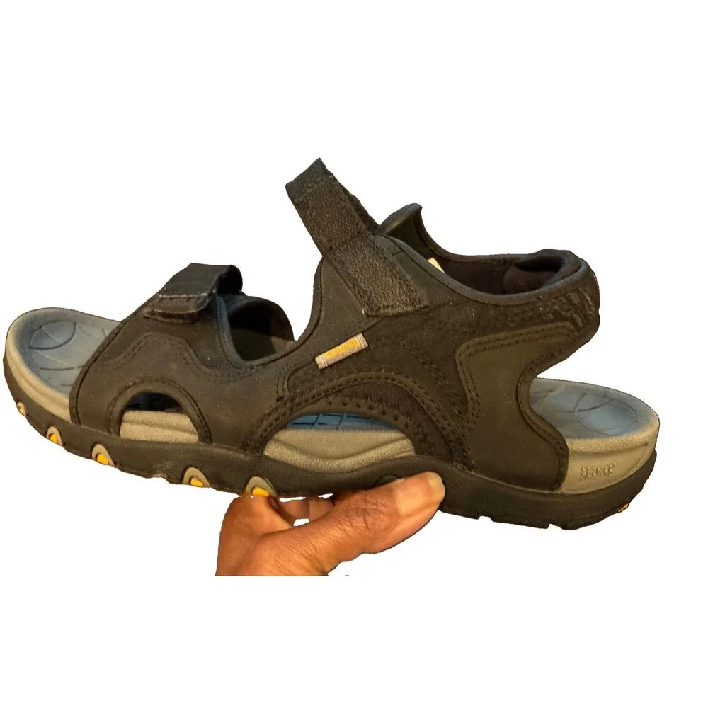 New Balance 404 Sandals SD404BK Adjustable Straps Leather Suede Sporty Hiking 8